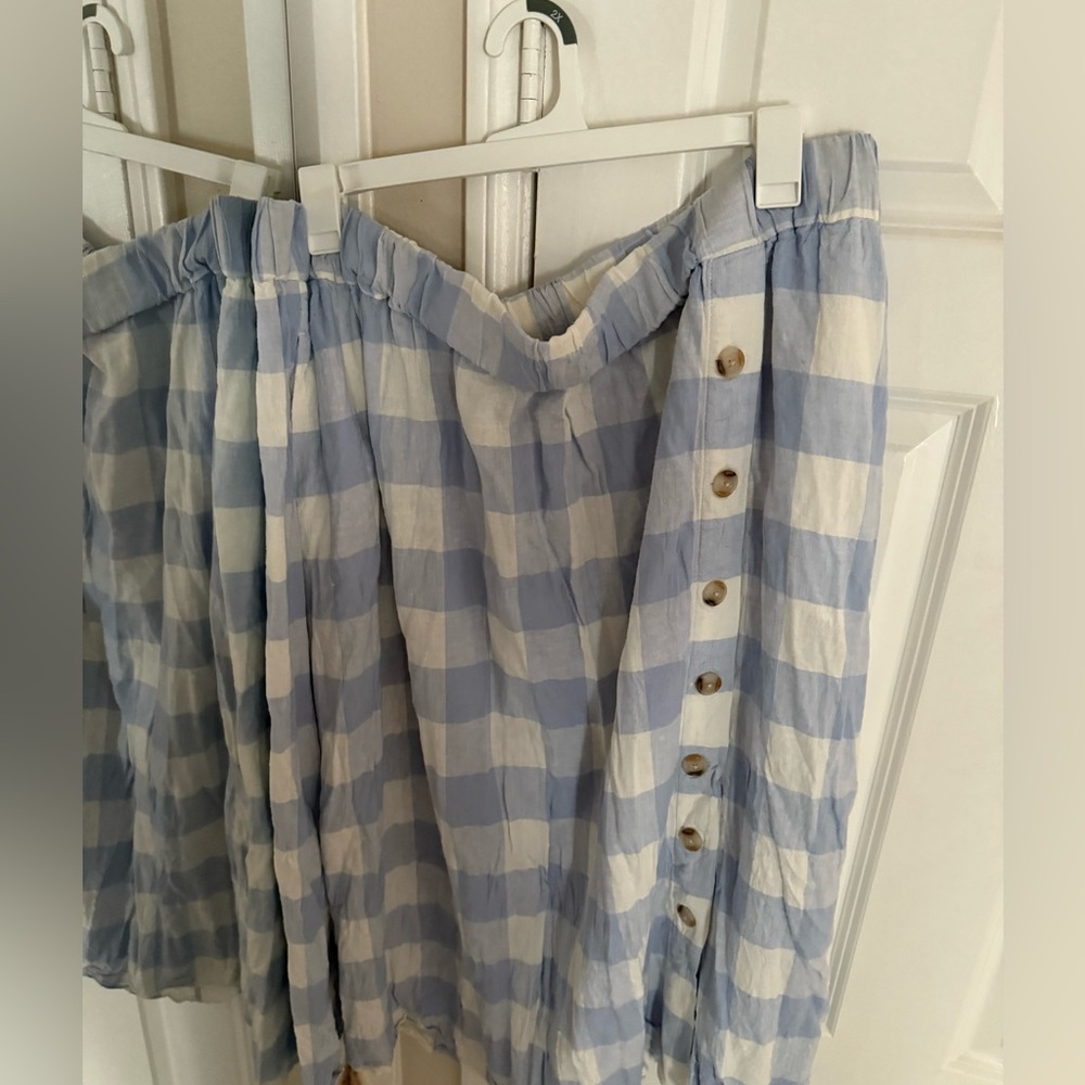 Madewell blue and white gingham plus size set - Picture 7 of 9